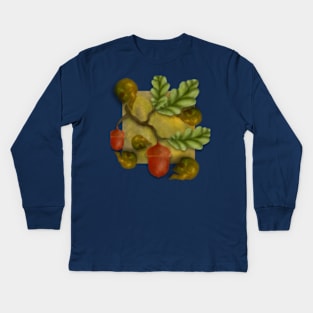 Be careful!!! There are some creatures who want to steal your oak will Kids Long Sleeve T-Shirt